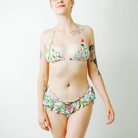 Ralph Lauren Paisley Ruffled Bikini - Small - Picture 1 of 9